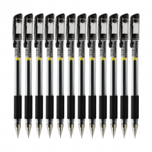 晨光(M&G)文具Q7/0.5mm黑色中性笔 经典拔盖全针管签字笔办公水笔12支/盒VGP1220