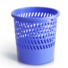 得力(deli)9553 耐用圆纸篓/清洁桶/垃圾桶 小号(φ260mm) 蓝色、紫色随机